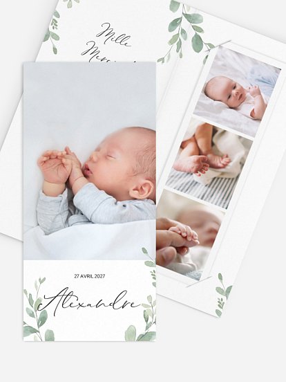 Faire-part naissance Avec tendresse