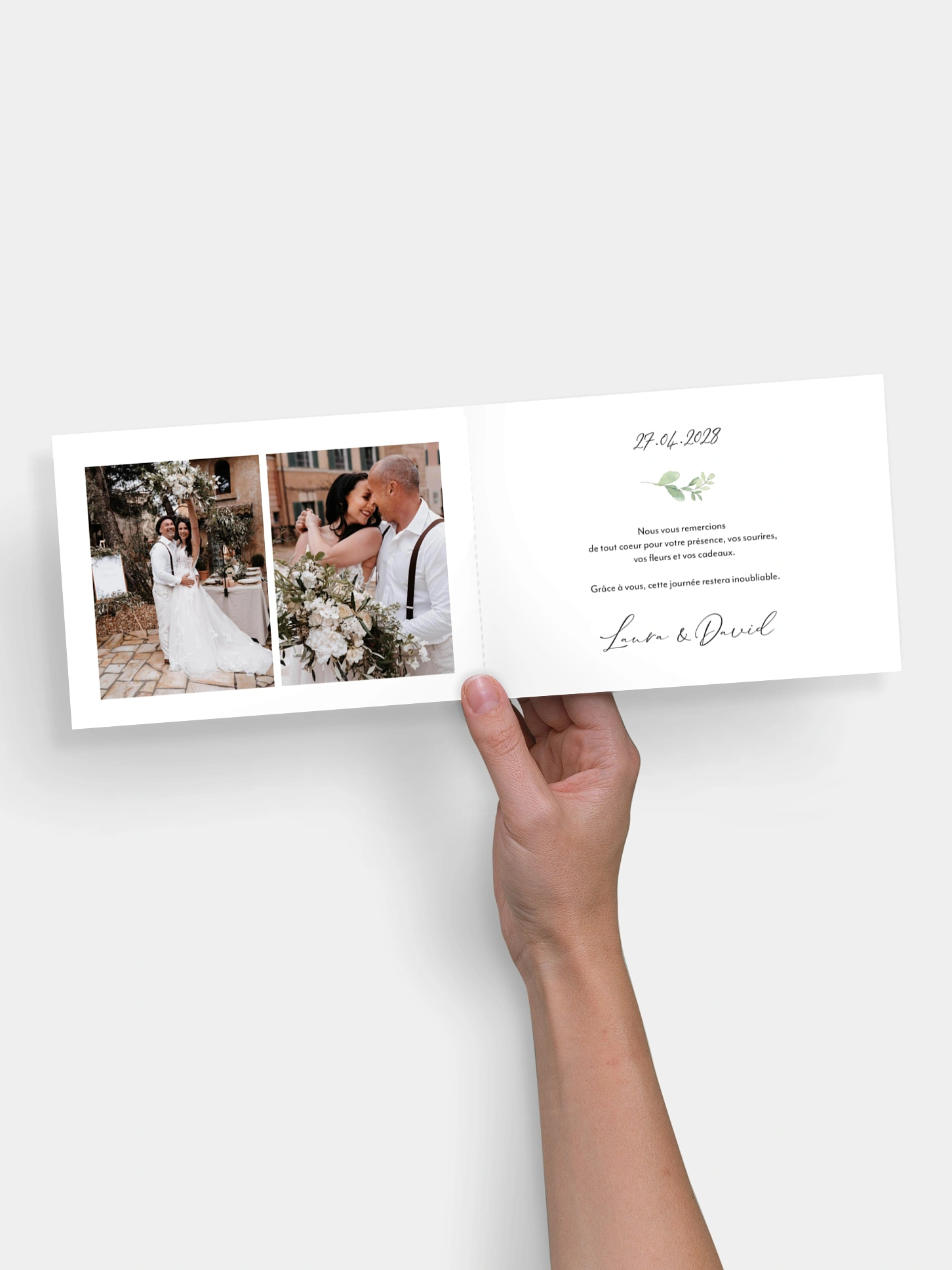 Carte de remerciements Avec tendresse