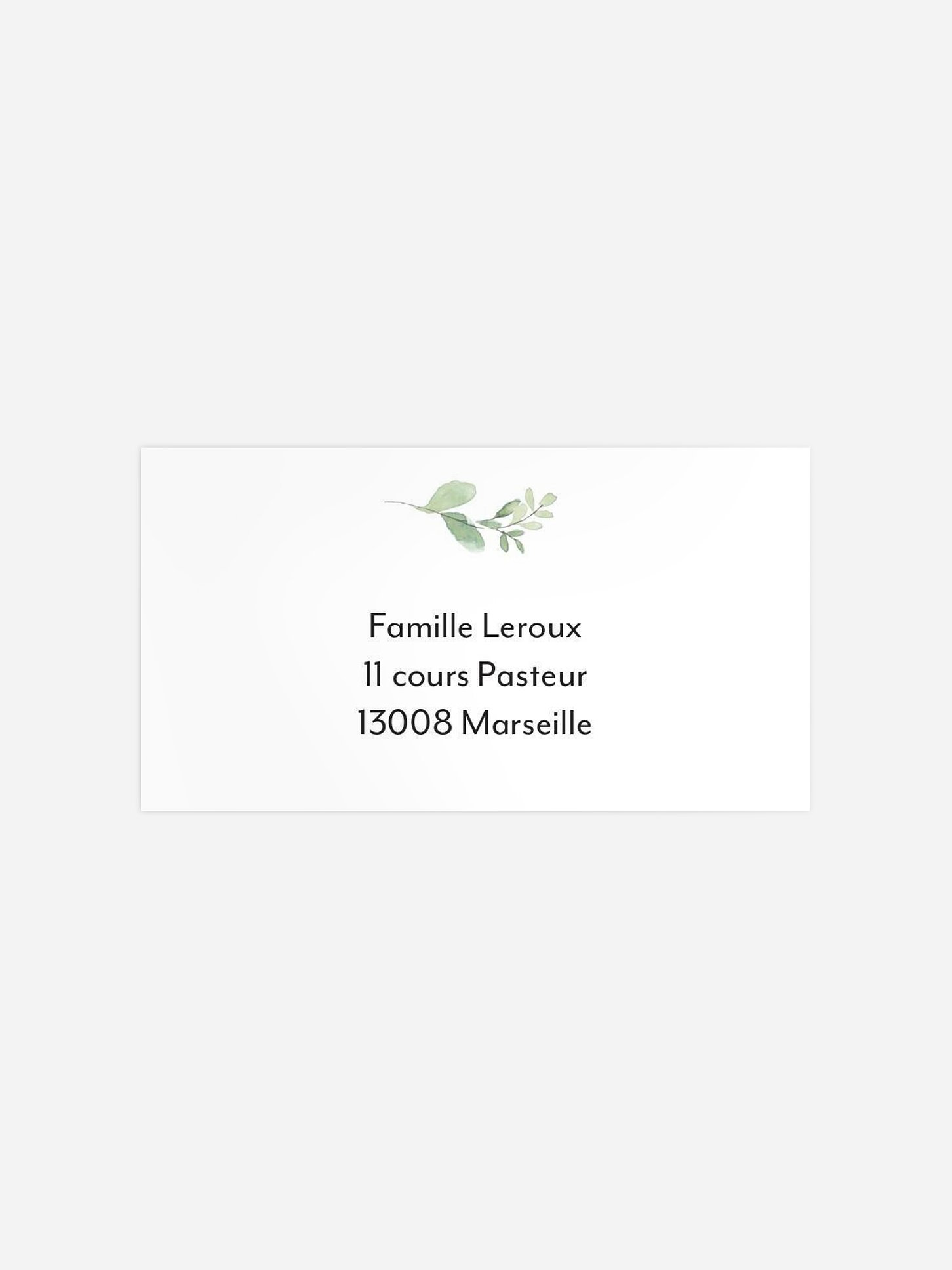 Étiquette destinataire naissance Avec tendresse