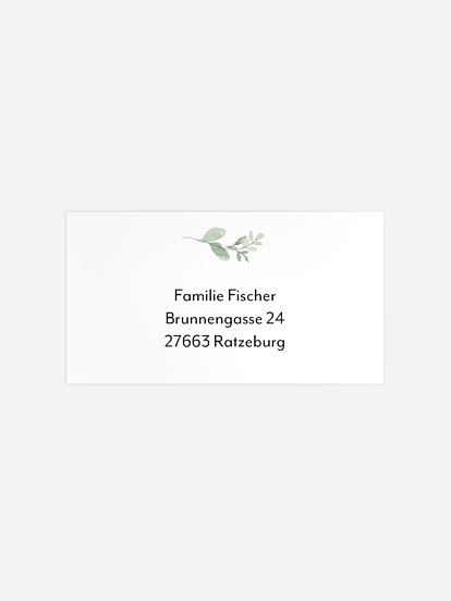 Empfängeraufkleber Geburt Liebevoll