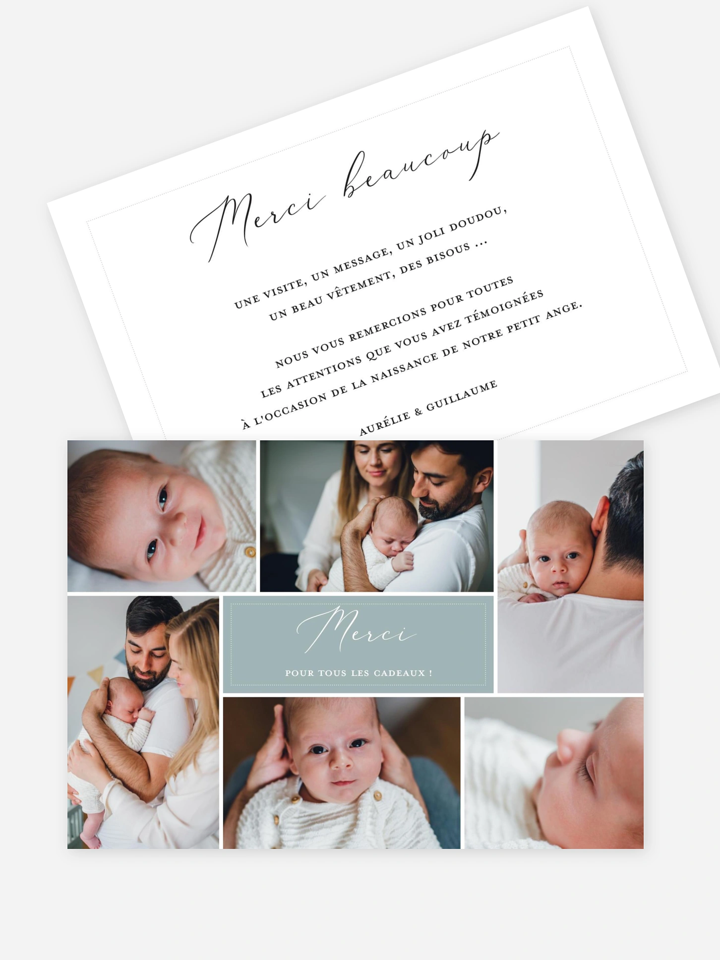 Carte remerciement naissance Darling