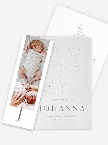 Geburtskarte Sternbild Skorpion