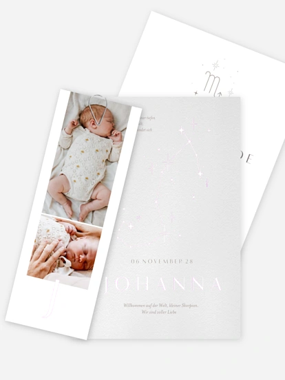 Geburtskarte Sternbild Skorpion