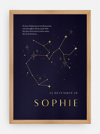 Poster Geburt Sternbild Schütze