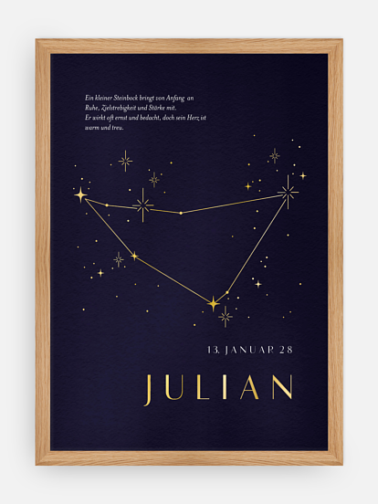 Poster Geburt Sternbild Steinbock