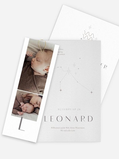 Geburtskarte Sternbild Wassermann