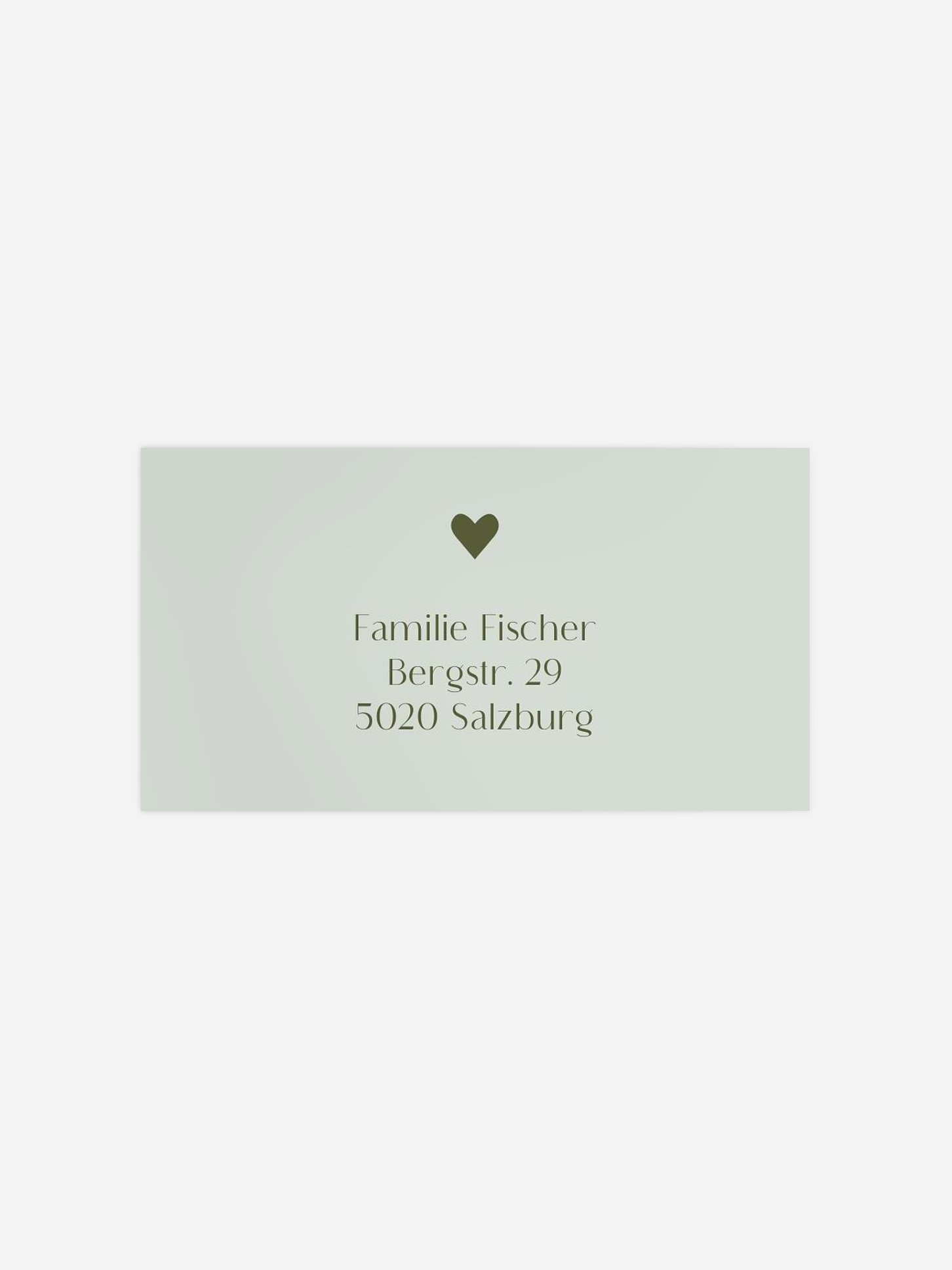 Empfängeraufkleber Taufe Herz aus Gold