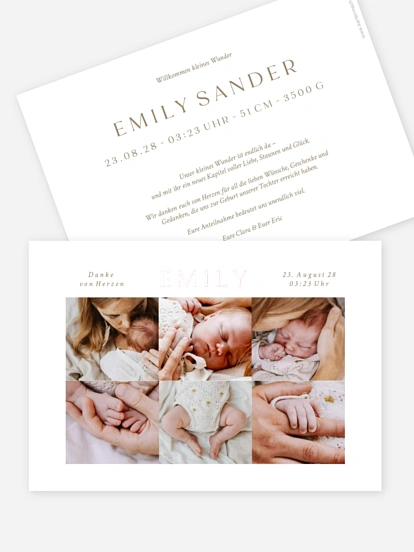 Geburtskarte Unser ganzes Glück