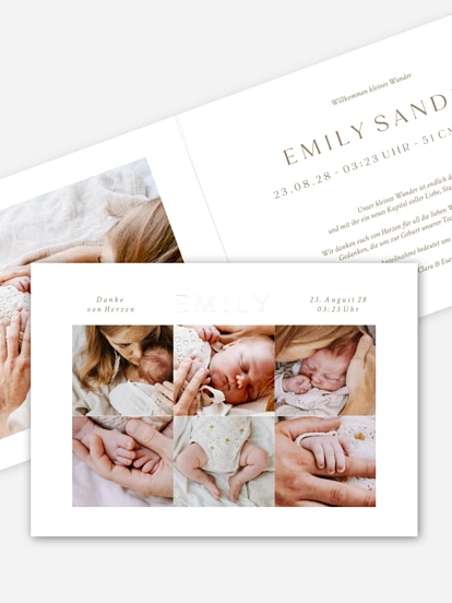 Geburtskarte Unser ganzes Glück