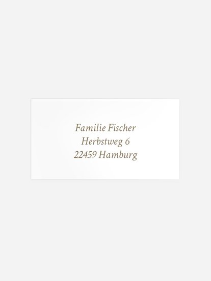 Empfängeraufkleber Geburt Unser ganzes Glück