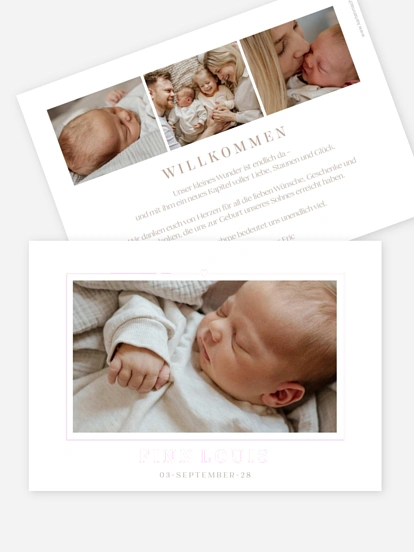 Geburtskarte Ein Herz voller Liebe