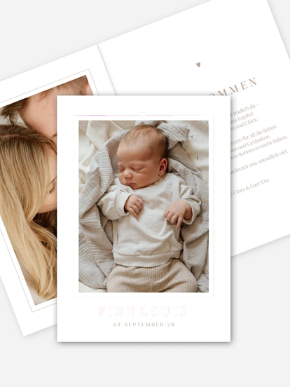 Geburtskarte Ein Herz voller Liebe