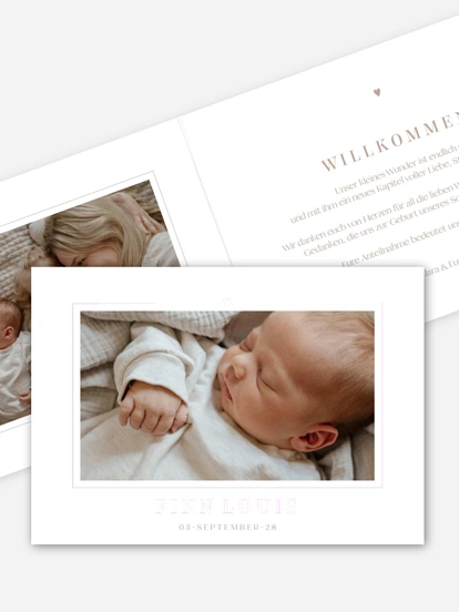 Geburtskarte Ein Herz voller Liebe