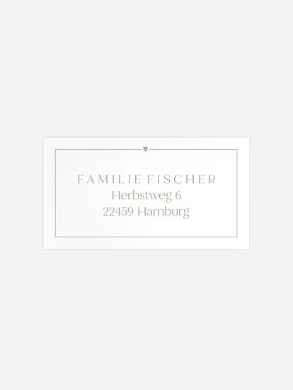 Empfängeraufkleber Geburt Ein Herz voller Liebe