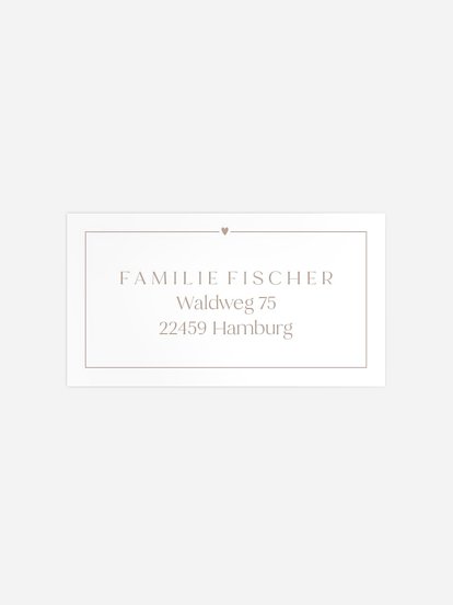 Empfängeraufkleber Geburt Ein Herz voller Liebe