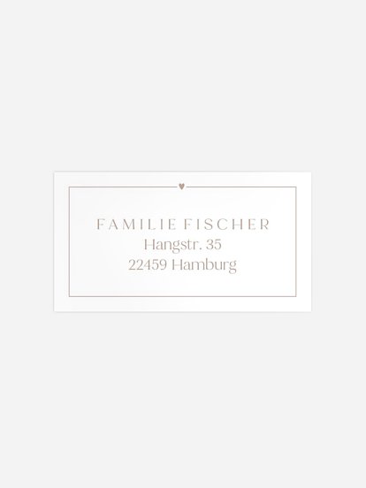 Empfängeraufkleber Geburt Ein Herz voller Liebe