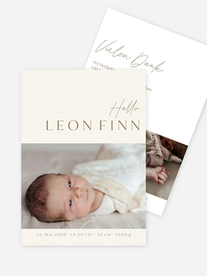 Geburtskarte Erstes Hallo