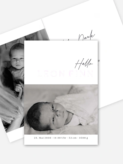 Geburtskarte Erstes Hallo