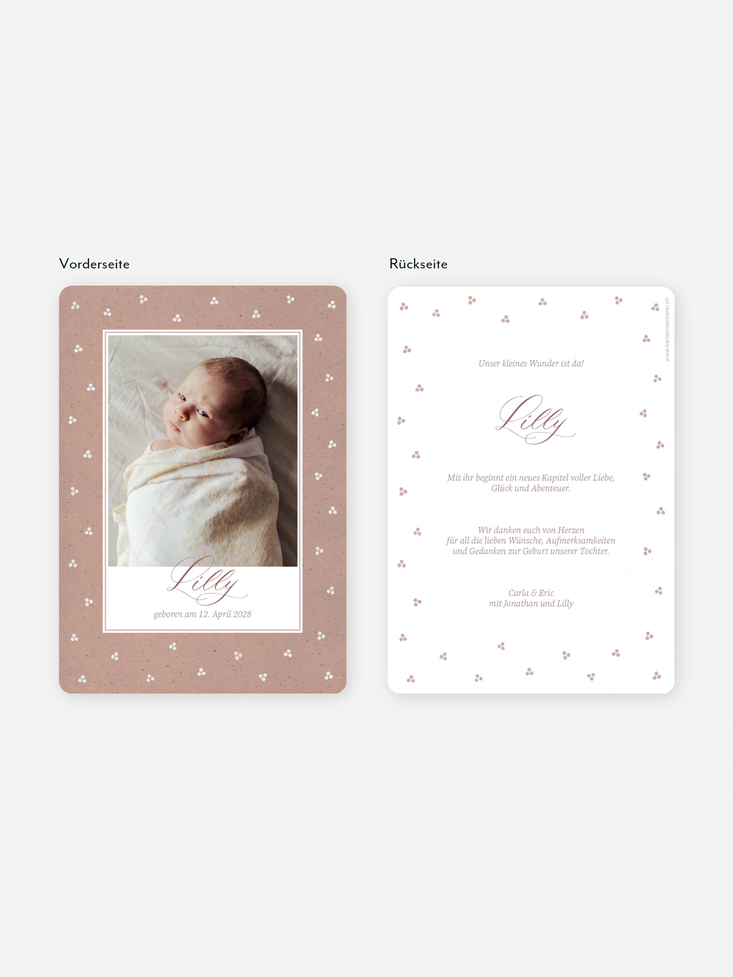 Geburtskarte Little Dots