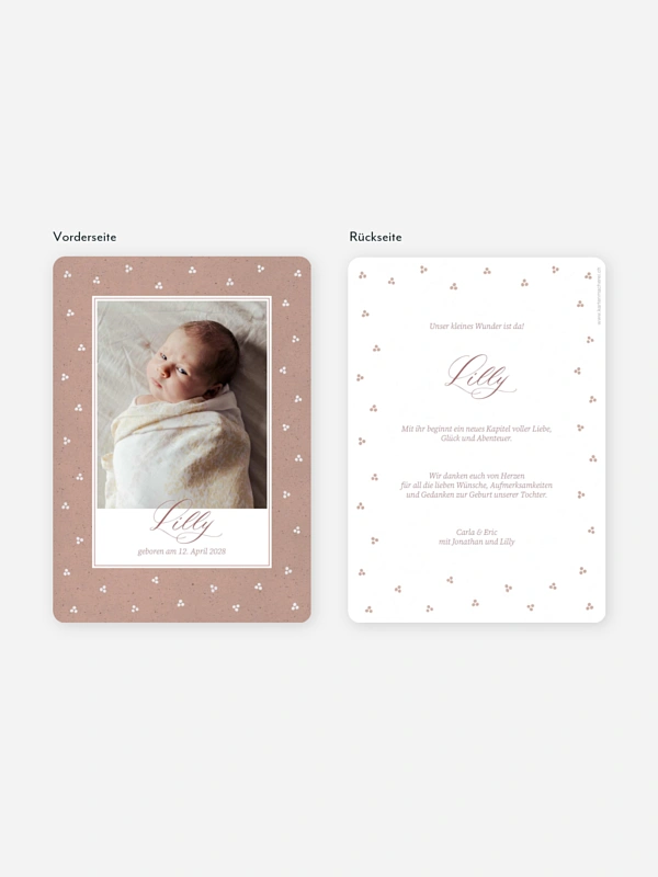 Geburtskarte Little Dots