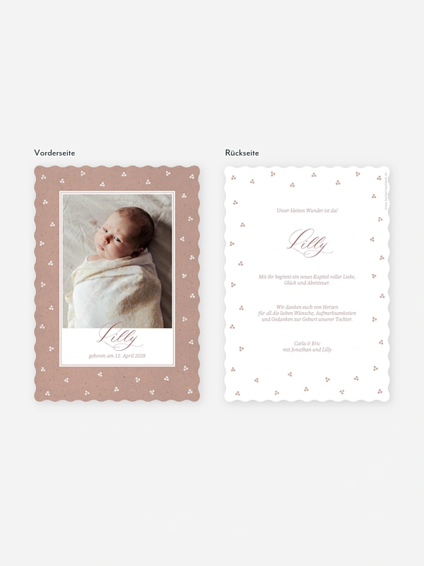 Geburtskarte Little Dots