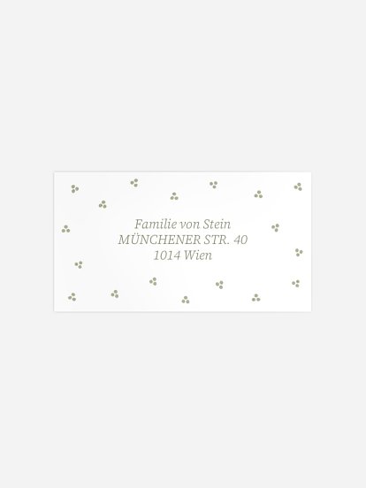 Empfängeraufkleber Geburt Little Dots