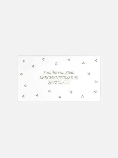 Empfängeraufkleber Geburt Little Dots