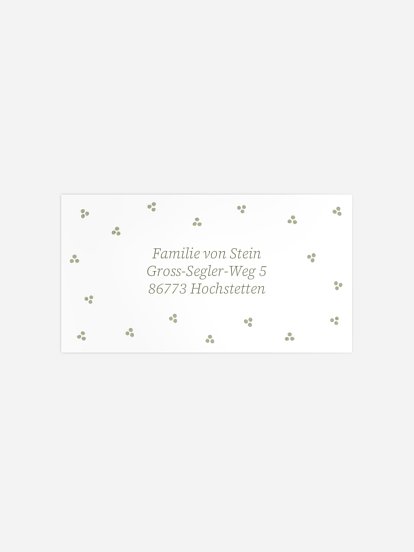 Empfängeraufkleber Geburt Little Dots