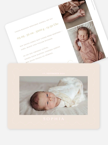 Geburtskarte Unendlich geliebt