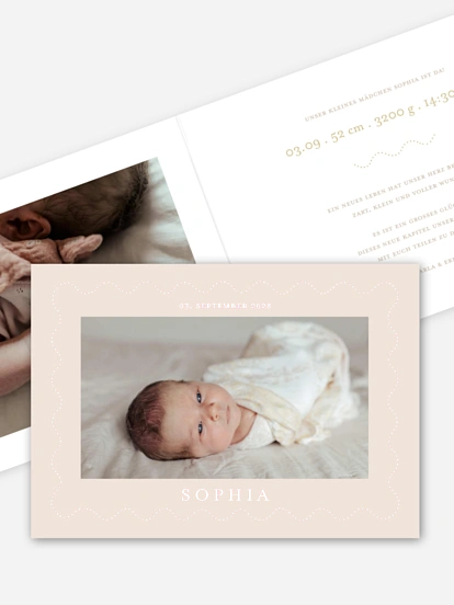 Geburtskarte Unendlich geliebt