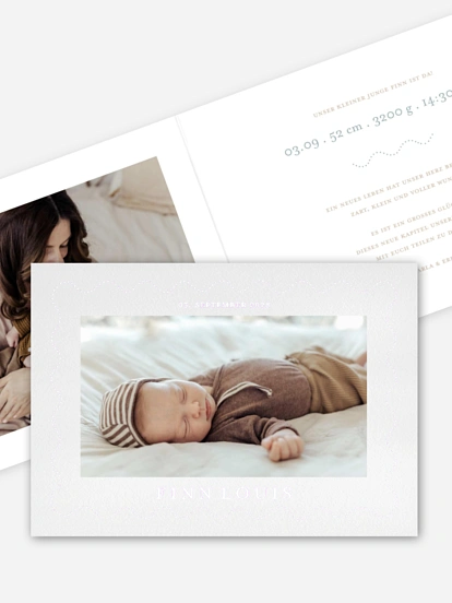 Geburtskarte Unendlich geliebt