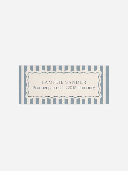 Absenderaufkleber Geburt Little Stripes