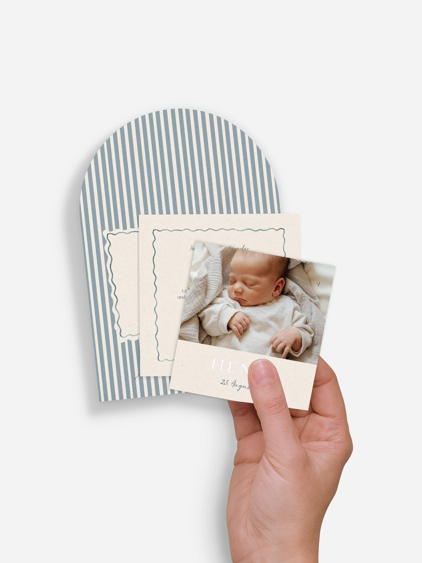 Geburtskarte Little Stripes