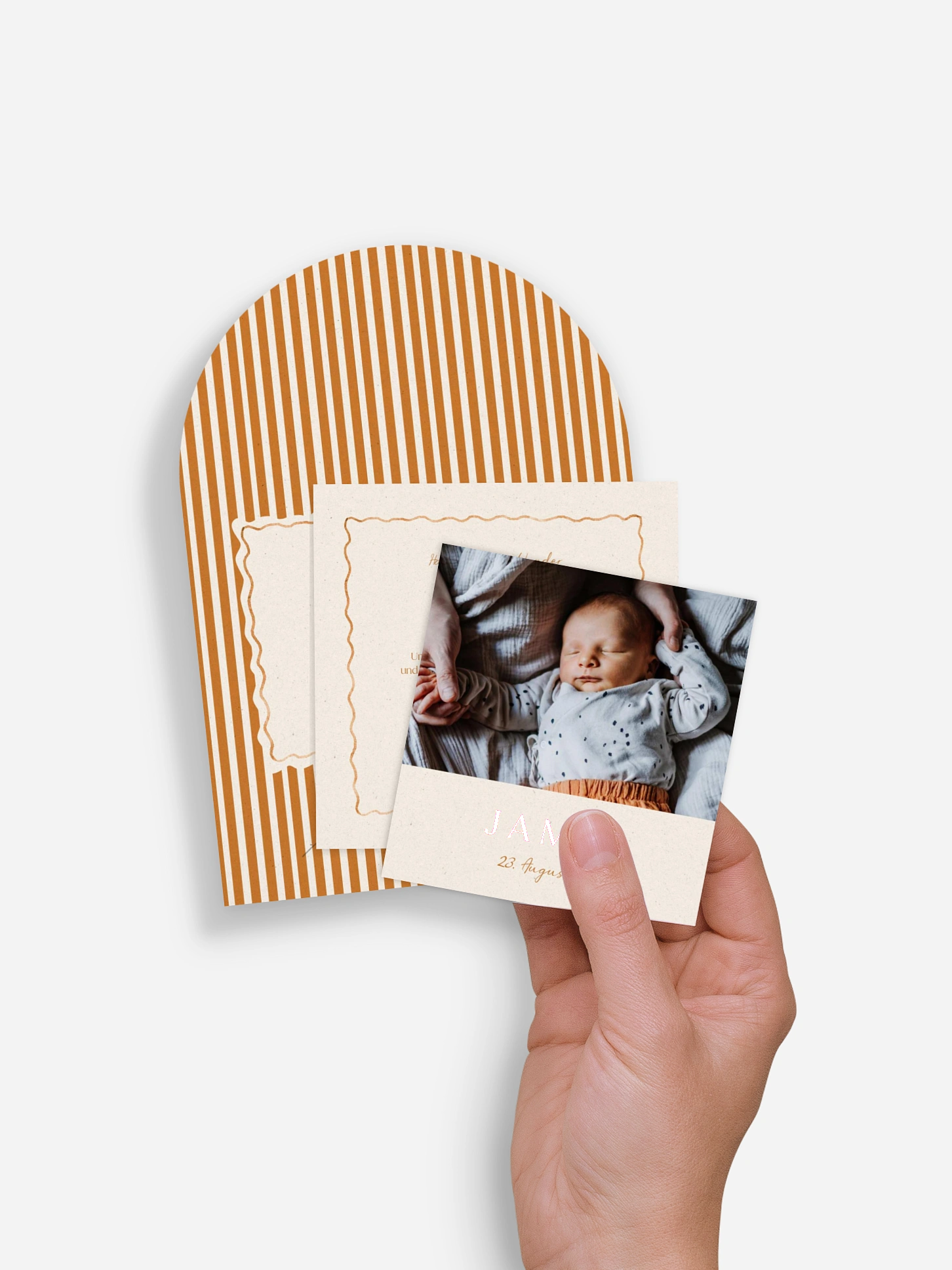 Geburtskarte Little Stripes