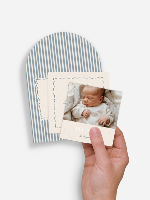 Geburtskarte Little Stripes