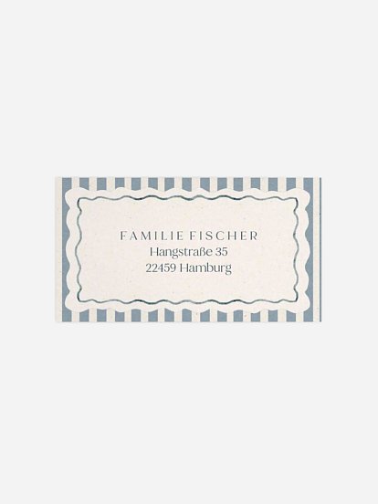 Empfängeraufkleber Geburt Little Stripes