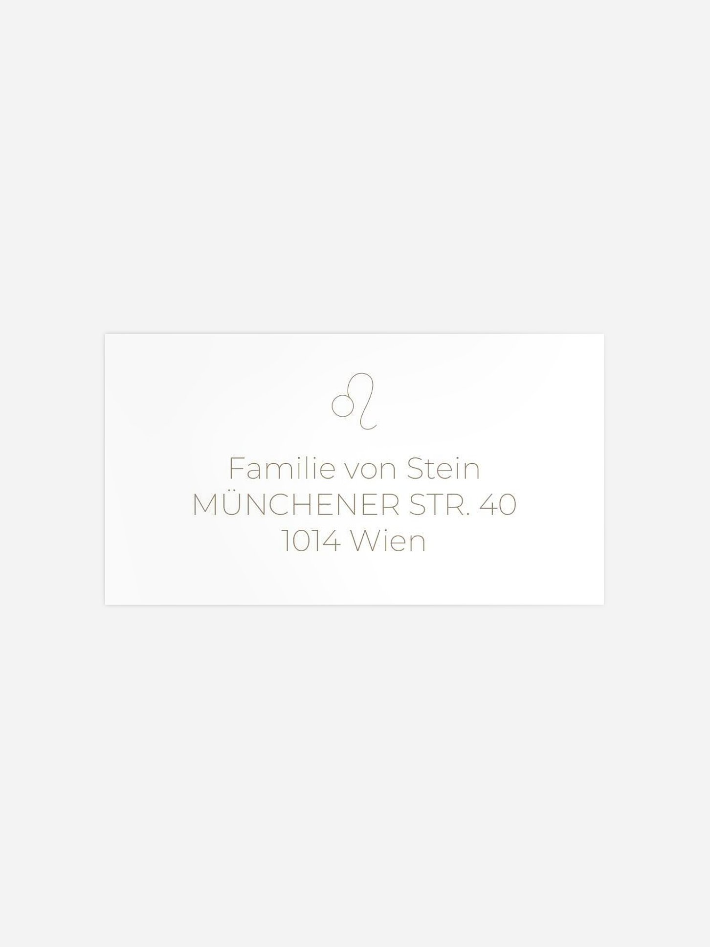 Empfängeraufkleber Geburt Sternzeichen Löwe
