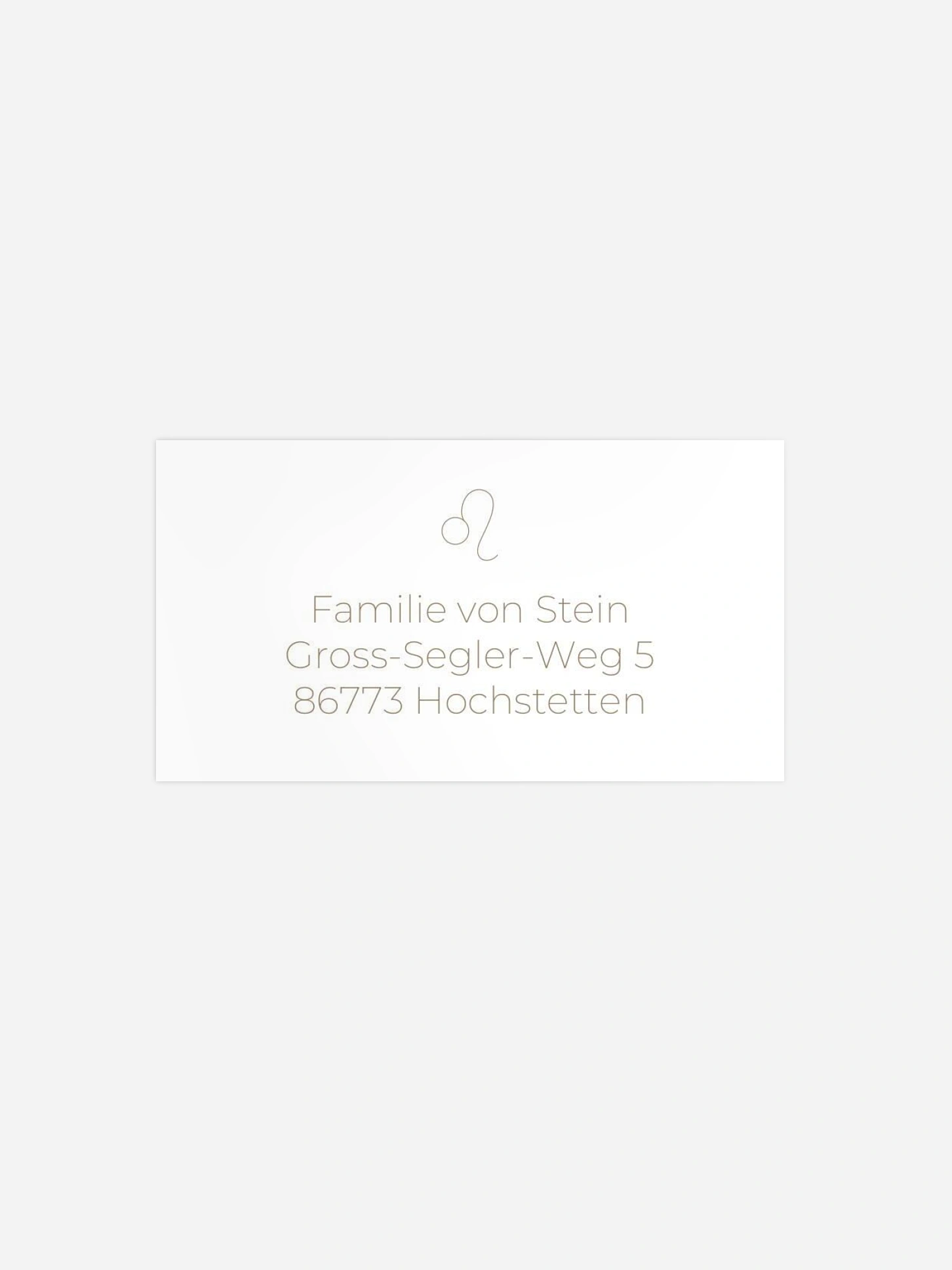 Empfängeraufkleber Geburt Sternzeichen Löwe