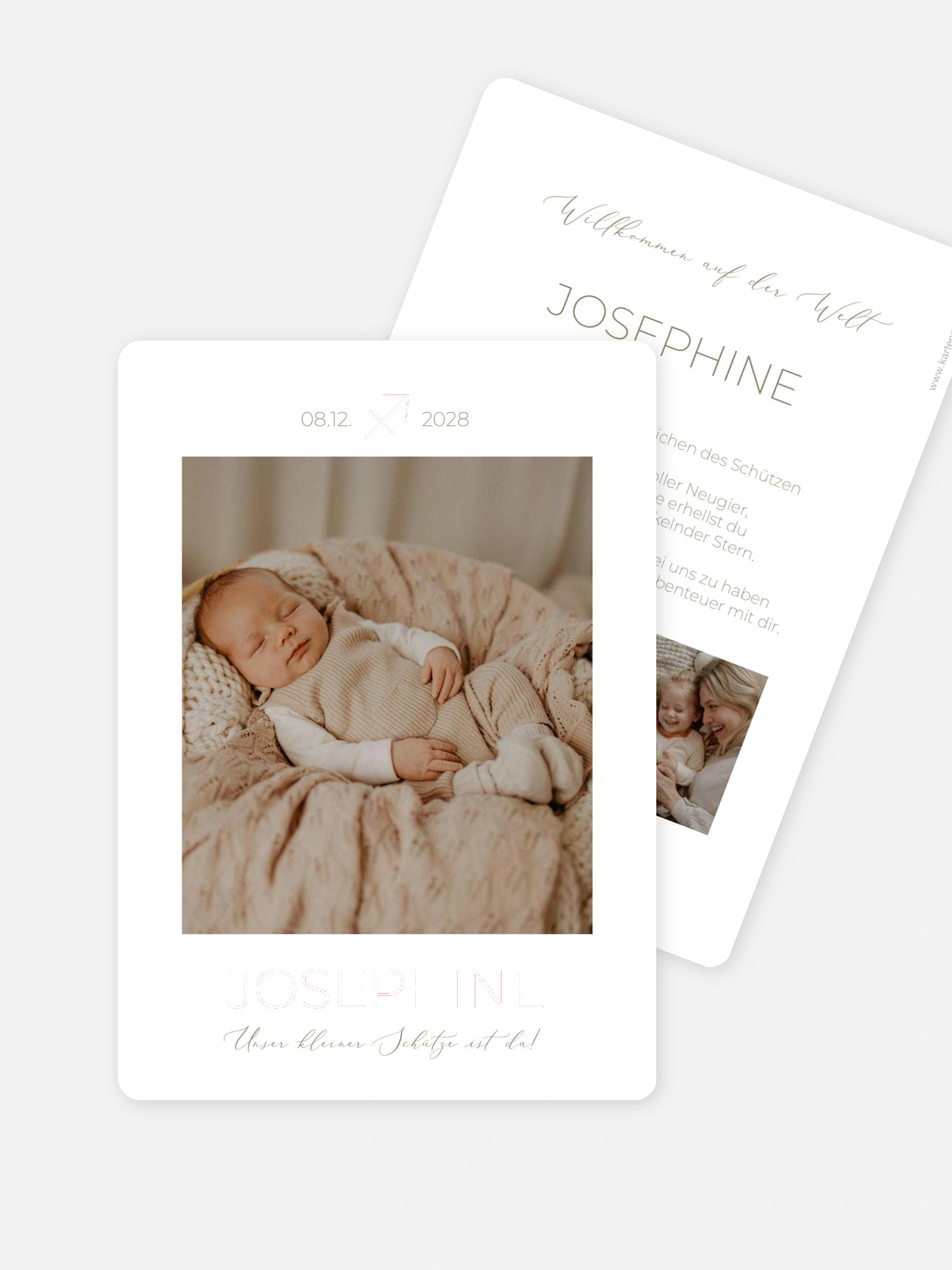 Geburtskarte Sternzeichen Schütze