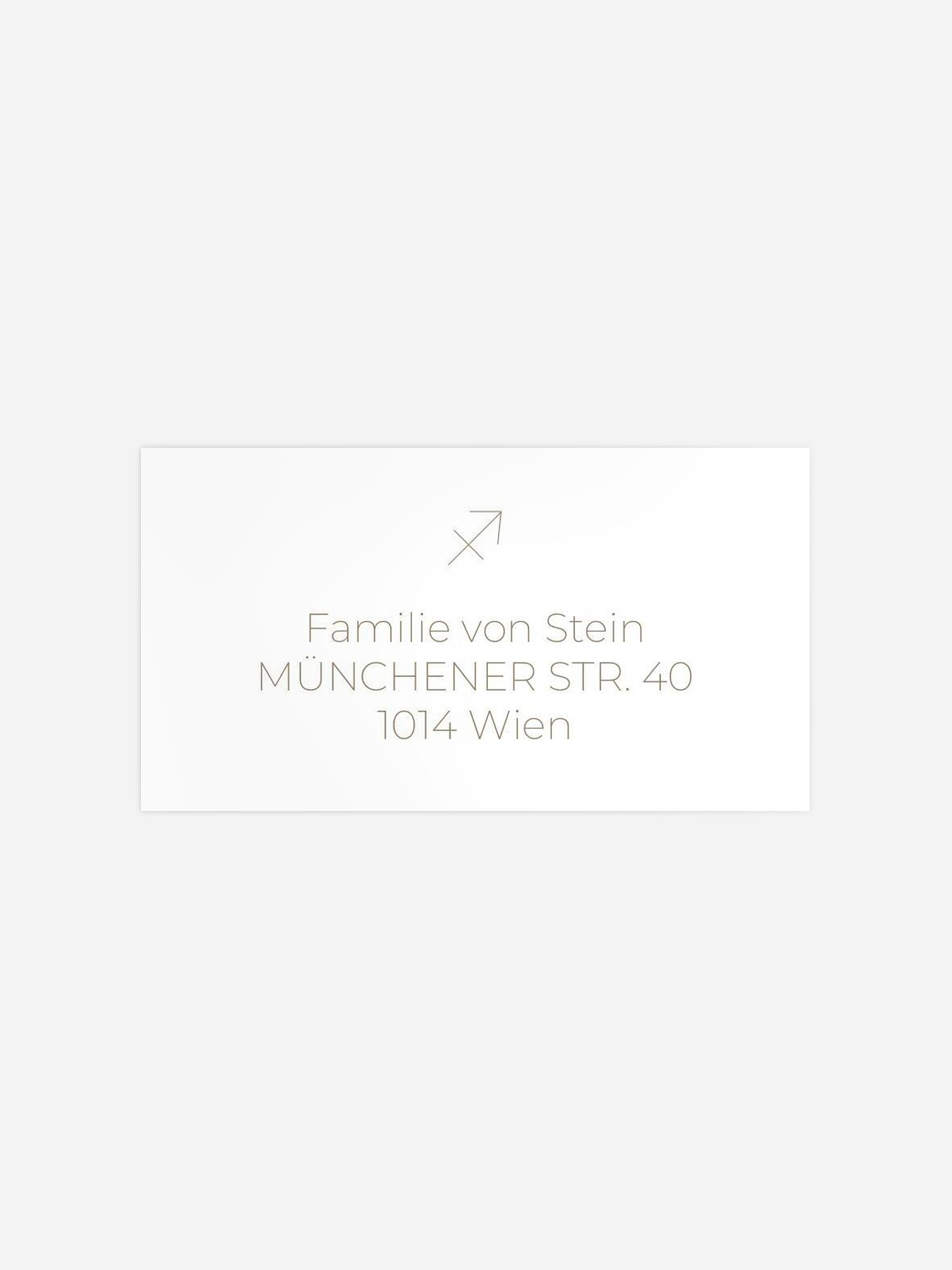 Empfängeraufkleber Geburt Sternzeichen Schütze