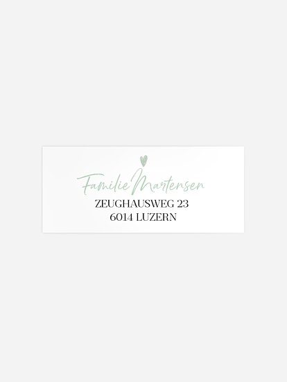 Absenderaufkleber Geburt Verrückt nach dir