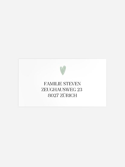 Empfängeraufkleber Geburt Verrückt nach dir