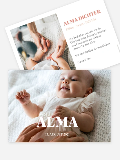 Geburtskarte Blessed