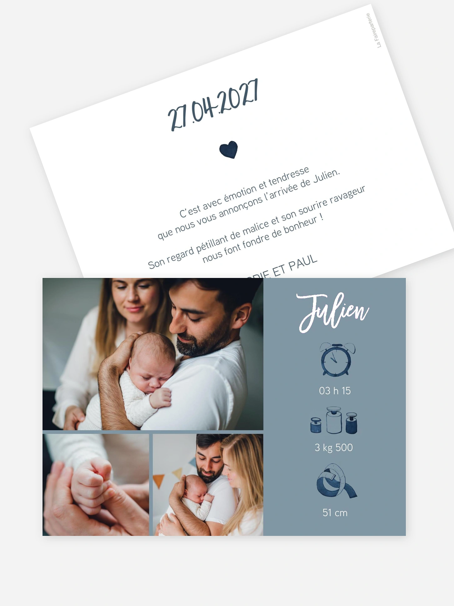 Faire-part naissance Bienvenue au monde