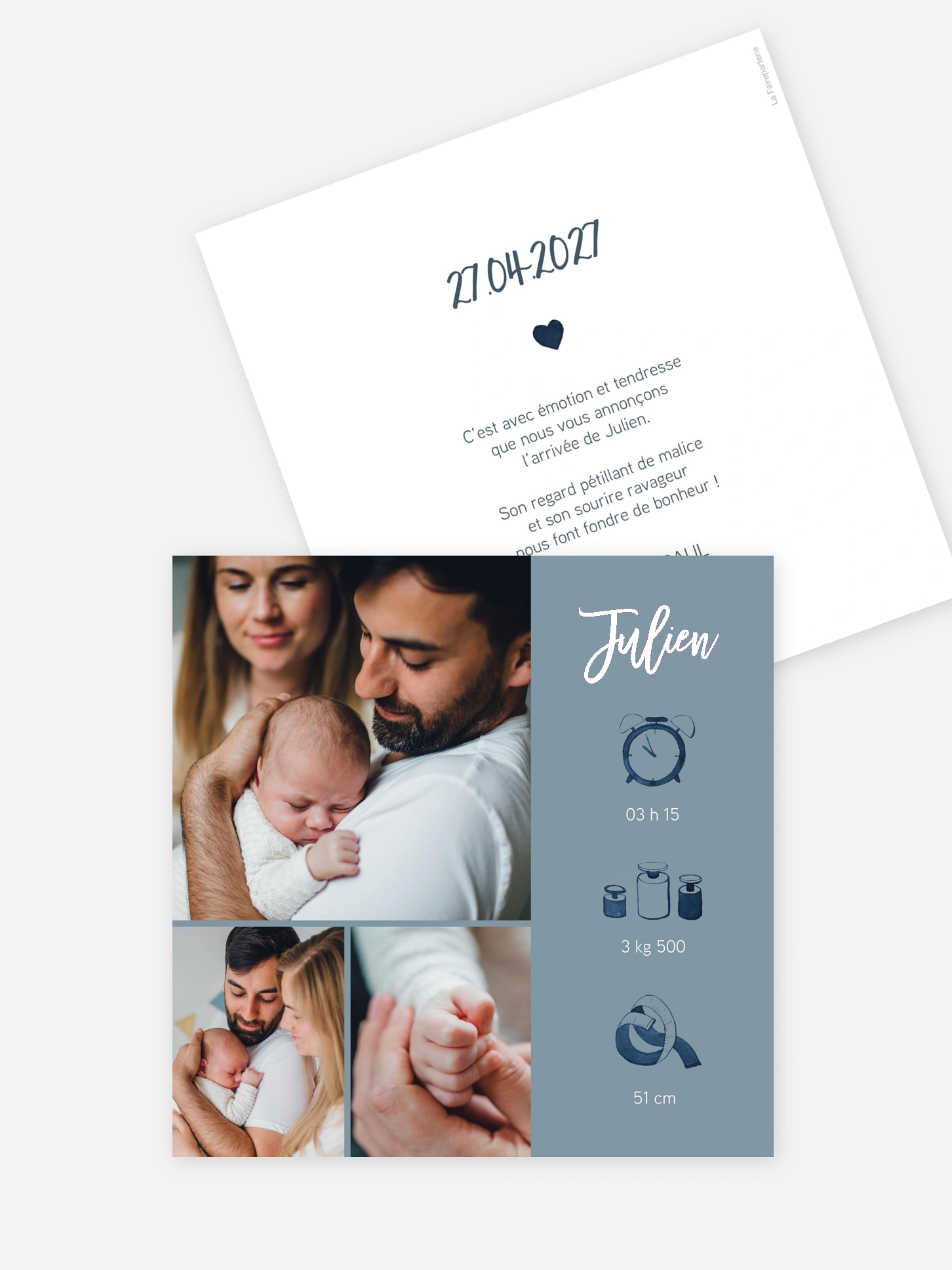 Faire-part naissance Bienvenue au monde