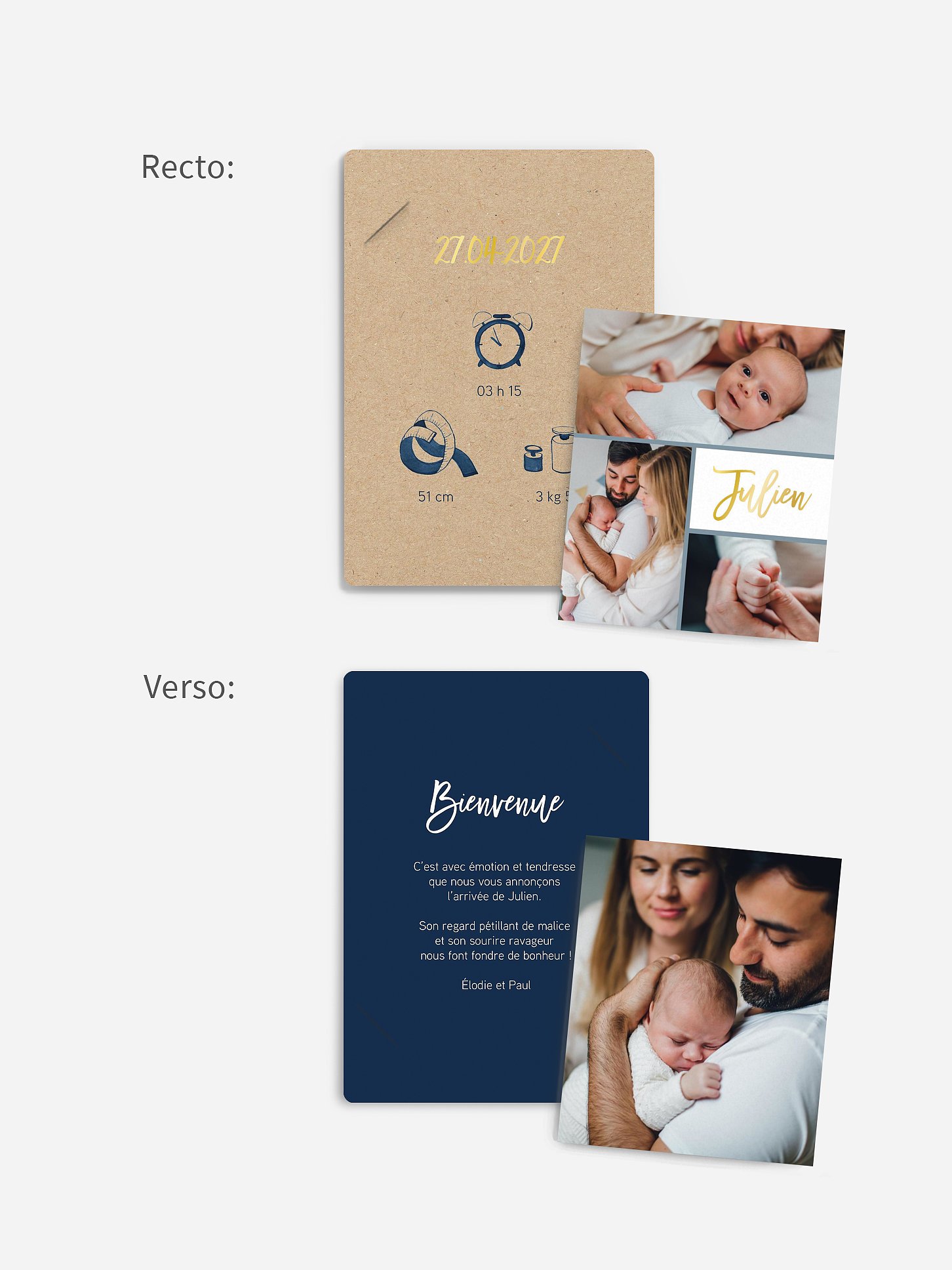 Faire-part naissance Bienvenue au monde