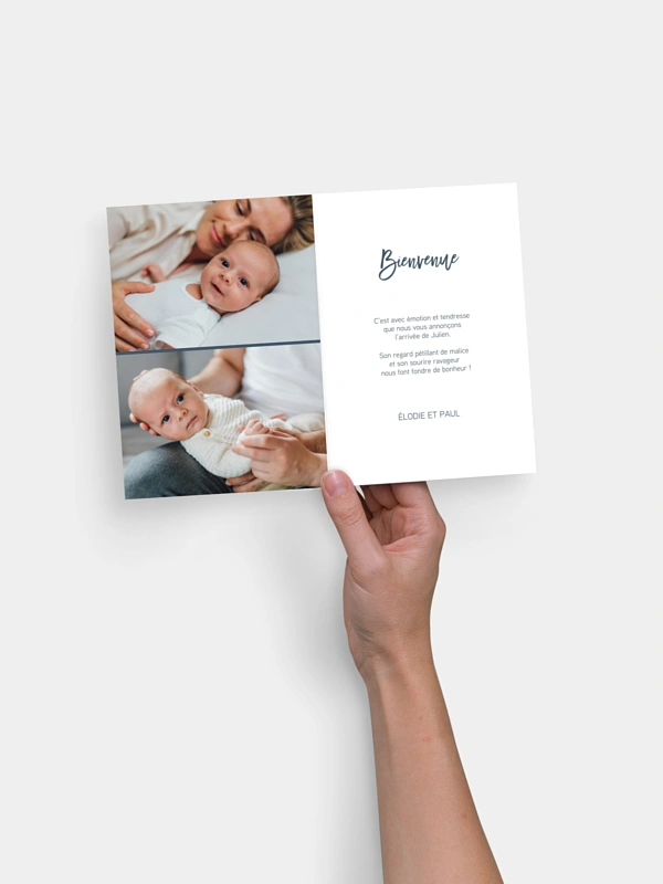 Faire-part naissance Bienvenue au monde