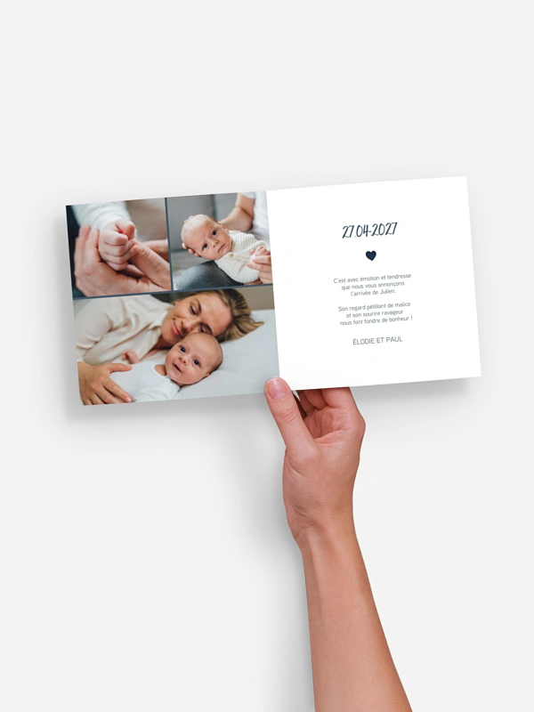 Faire-part naissance Bienvenue au monde
