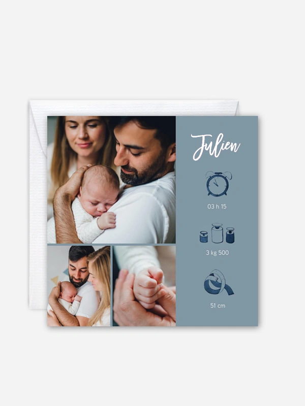 Faire-part naissance Bienvenue au monde