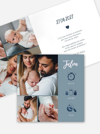 Faire-part naissance Bienvenue au monde